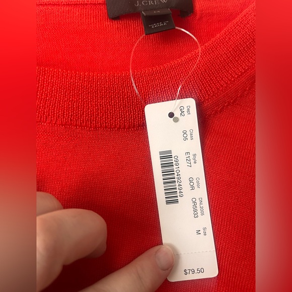 J. Crew Women’s Medium Crew Neck Half Sleeve 100% Merino Wool Pullover Sweater - Picture 4 of 7